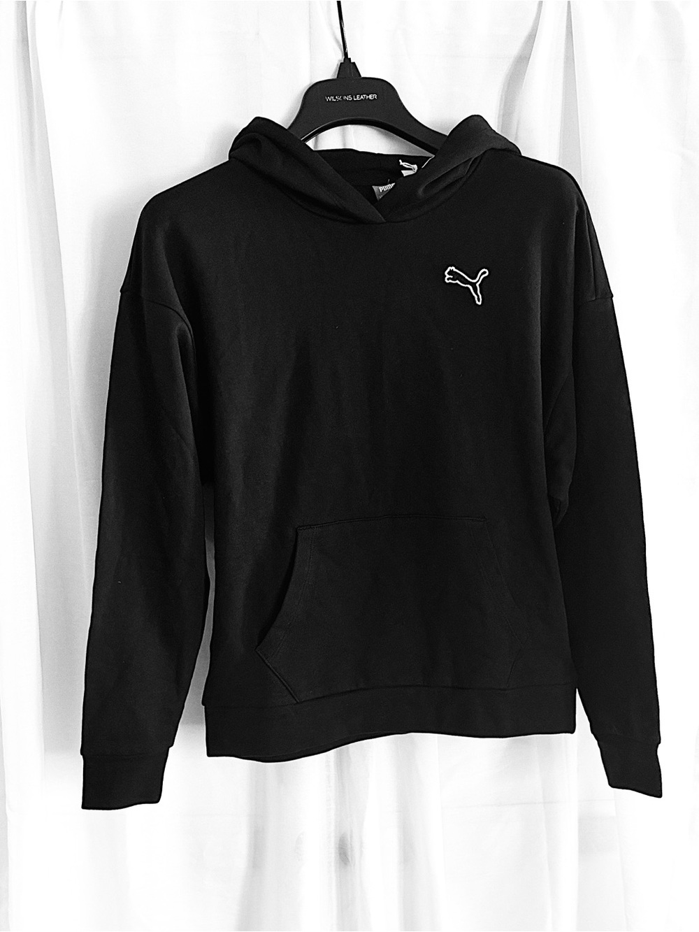 Puma unisex Black Pullover Hoodie Sweatshirt